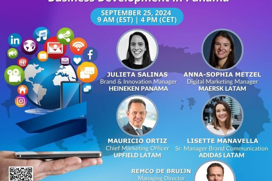 Flyer Webinar Leveraging Social Media for Business Development in Panama