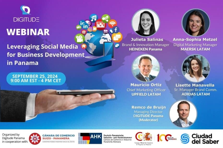 Flyer Webinar Leveraging Social Media for Business Development in Panama