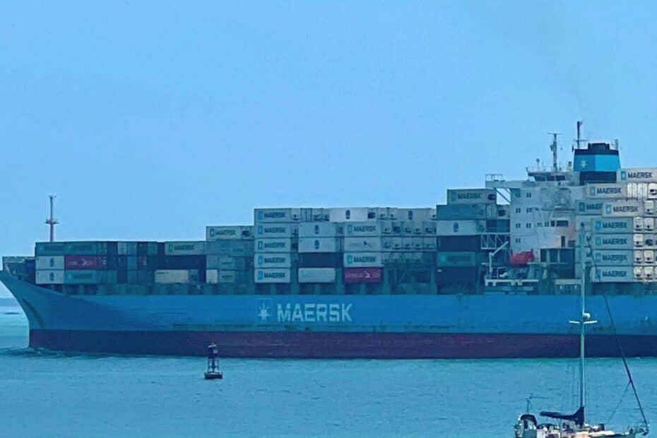 Maersk ship on Panama Canal